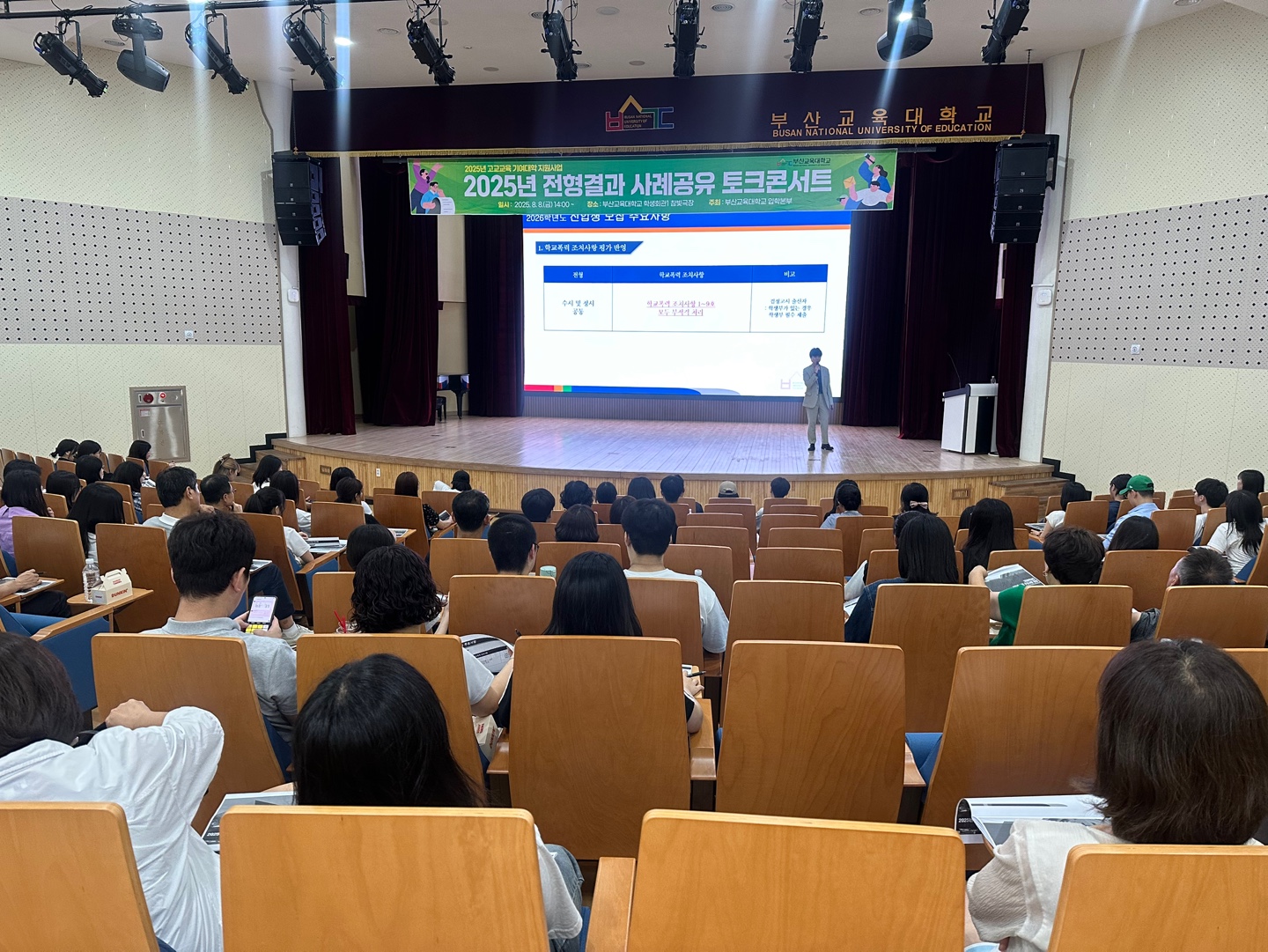 2025년 전형결과 사례공유 토크콘서트 개최